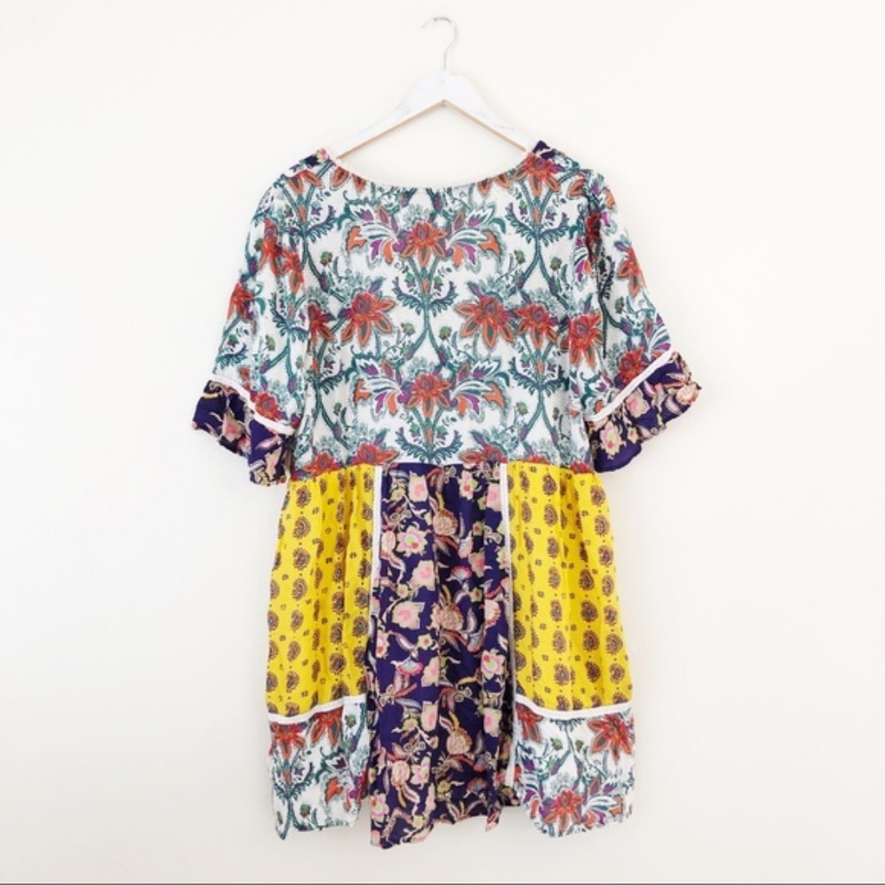 Anthropologie Lilka Patchwork Trapeze Swing Dress - Picture 6 of 8